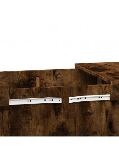 Tavolino da Salotto Rovere Fumo 80x55x40 cm Legno Multistrato