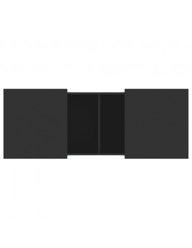 Tavolino da Salotto Nero 100x55x40 cm in Legno Multistrato