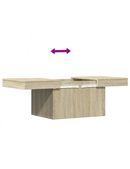 Tavolino da Salotto Rovere Sonoma 80x55x40 cm Legno Multistrato