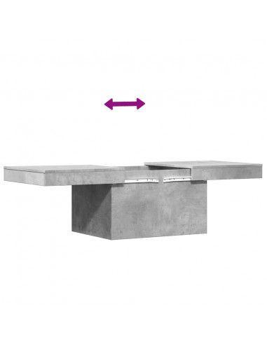 Tavolino Salotto Grigio Cemento 100x55x40 cm Legno Multistrato