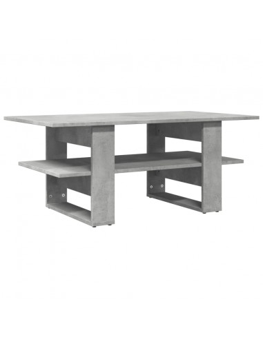 Tavolino Salotto Grigio Cemento 102x55x42 cm Legno Multistrato