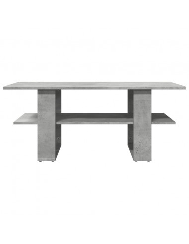 Tavolino Salotto Grigio Cemento 102x55x42 cm Legno Multistrato