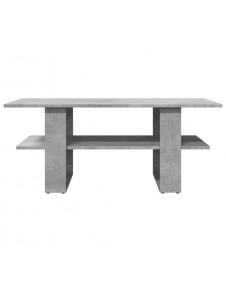 Tavolino Salotto Grigio Cemento 102x55x42 cm Legno Multistrato