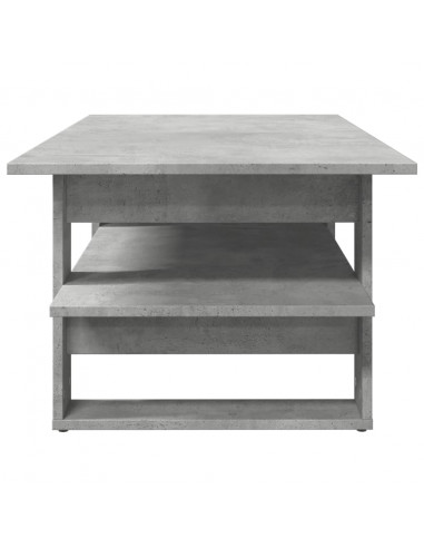 Tavolino Salotto Grigio Cemento 102x55x42 cm Legno Multistrato