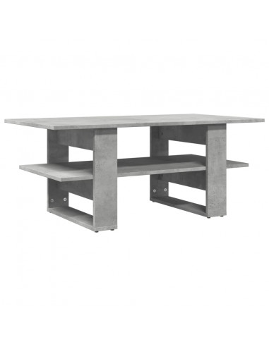 Tavolino Salotto Grigio Cemento 102x55x42 cm Legno Multistrato