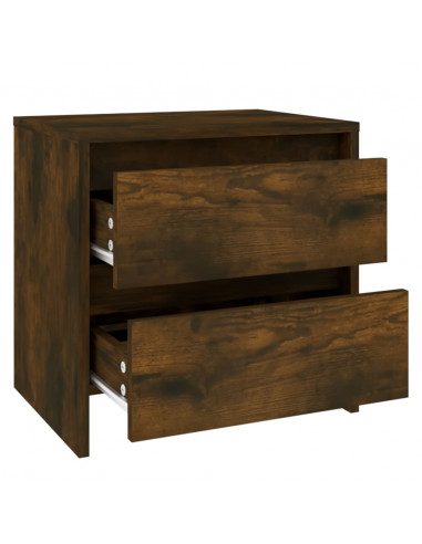 Comodini 2 pz Rovere Fumo 45x34,5x44,5 cm in Truciolato