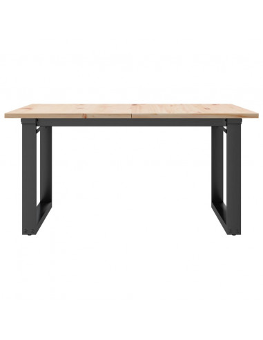 Tavolino da Salotto Telaio a O 90x90x45cm Massello Pino e Ghisa