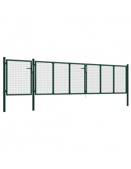 Cancello per Giardino in Acciaio 500x100 cm Verde