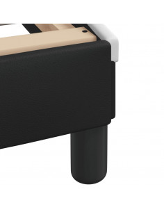 Letto con Materasso Nero e Bianco 120x200 cm in Similpelle 2