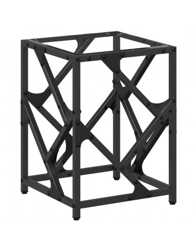 Tavolino Salotto con Piano Vetro Trasparente 30x30x41cm Acciaio