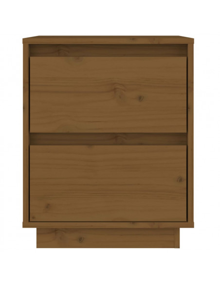 Comodino Miele 40x35x50 cm in Legno Massello di Pino