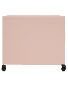 Tavolino Rosa 68x50x43,5 cm in Acciaio Laminato a Freddo 2