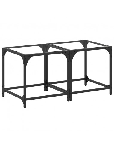 Tavolino Salotto con Piano Vetro Trasparente 40x40x40cm Acciaio