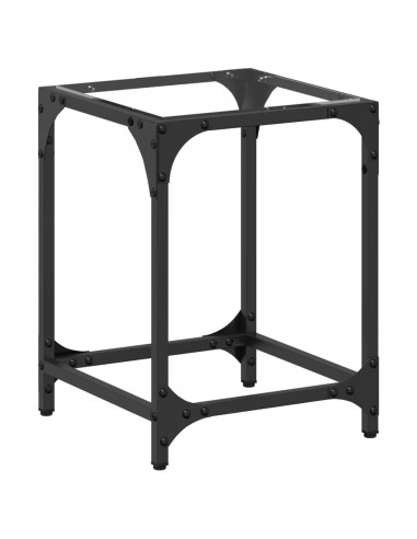 Tavolino Salotto con Piano Vetro Trasparente 30x30x40cm Acciaio