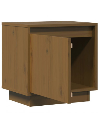 Comodini 2 pz Miele 40x30x40 cm in Legno Massello di Pino