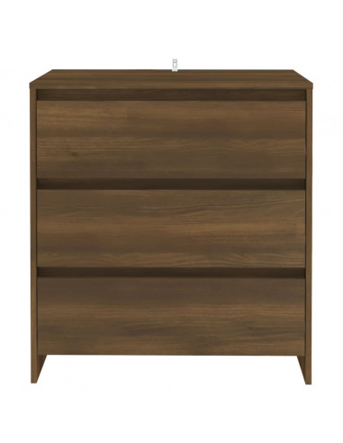 Credenza Rovere Marrone 70x41x75 cm in Truciolato