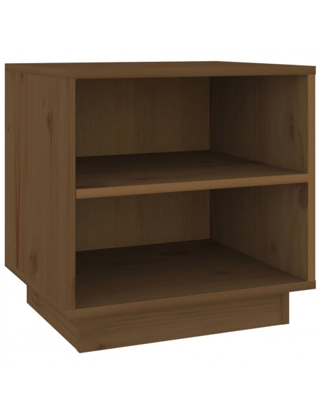 Comodino Miele 40x34x40 cm in Legno Massello di Pino