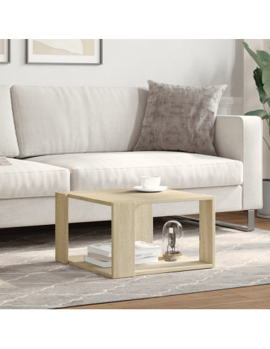 Tavolino Salotto Rovere Sonoma 51,5x51,5x30cm Legno Multistrato
