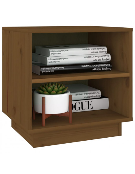 Comodini 2 pz Miele 40x34x40 cm in Legno Massello di Pino