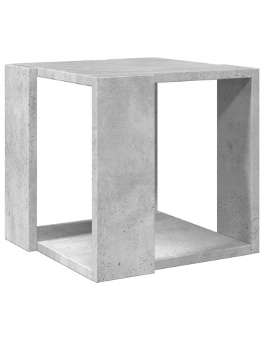 Tavolino da Salotto Grigio Cemento 32x32x30cm Legno Multistrato