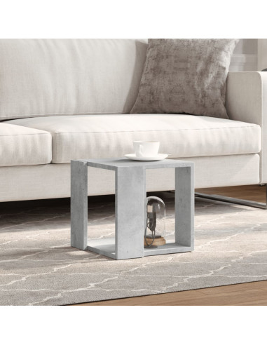 Tavolino da Salotto Grigio Cemento 32x32x30cm Legno Multistrato