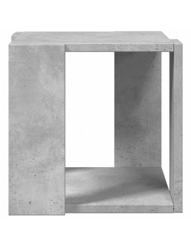 Tavolino da Salotto Grigio Cemento 32x32x30cm Legno Multistrato