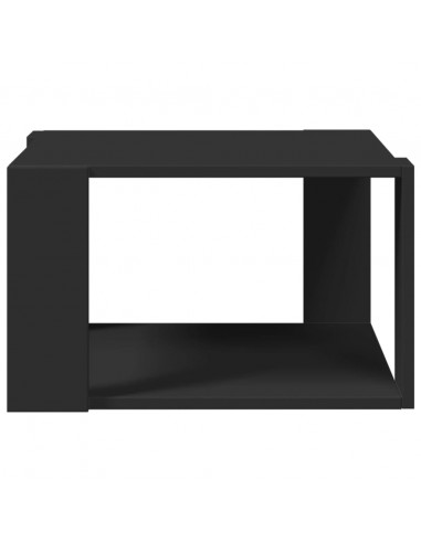 Tavolino da Salotto Nero 51,5x51,5x30 cm in Legno Multistrato