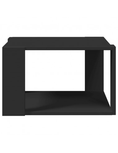Tavolino da Salotto Nero 51,5x51,5x30 cm in Legno Multistrato