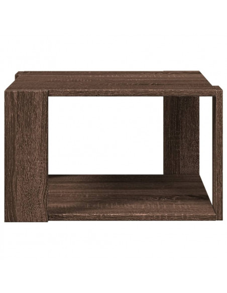 Tavolino Salotto Rovere Marrone 51,5x51,5x30 Legno Multistrato
