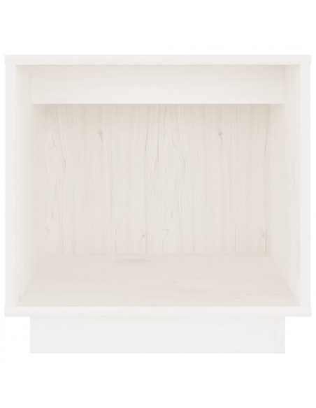 Comodini 2 pz Bianchi 40x30x40 cm in Legno Massello di Pino