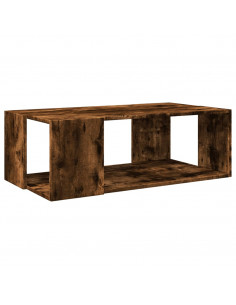 Tavolino da Salotto Rovere Fumo 89,5x48x30 cm Legno Multistrato 2