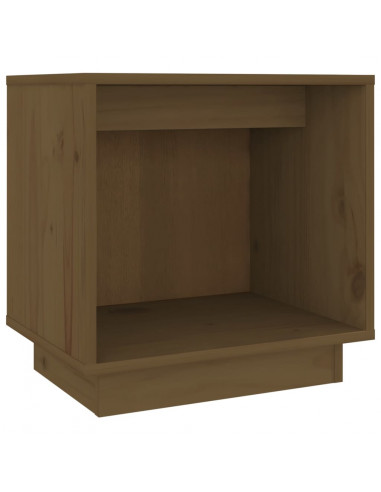Comodino Marrone Miele 40x30x40 cm in Legno Massello di Pino
