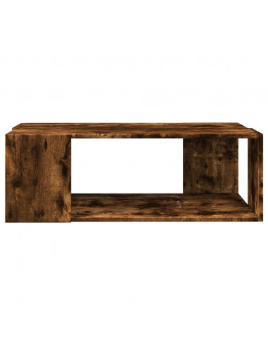 Tavolino da Salotto Rovere Fumo 89,5x48x30 cm Legno Multistrato