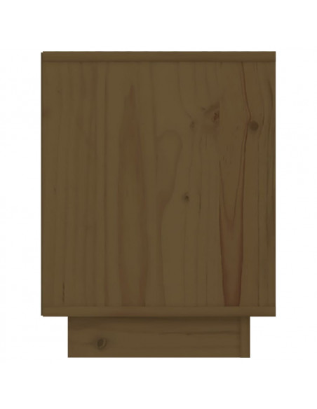 Comodino Marrone Miele 40x30x40 cm in Legno Massello di Pino