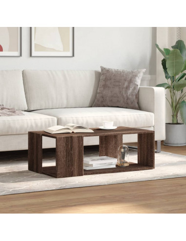 Tavolino Salotto Rovere Marrone 89,5x48x30 cm Legno Multistrato