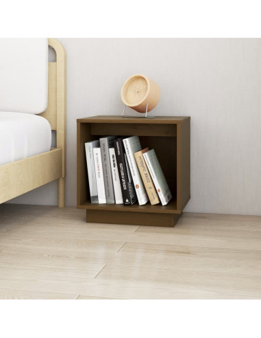 Comodini 2 pz Miele 40x30x40 cm in Legno Massello di Pino