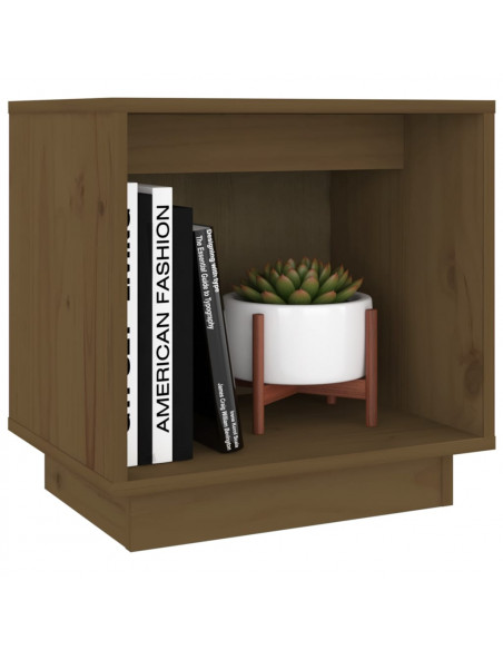 Comodini 2 pz Miele 40x30x40 cm in Legno Massello di Pino