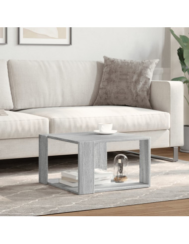 Tavolino Salotto Grigio Sonoma 51,5x51,5x30cm Legno Multistrato