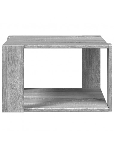Tavolino Salotto Grigio Sonoma 51,5x51,5x30cm Legno Multistrato