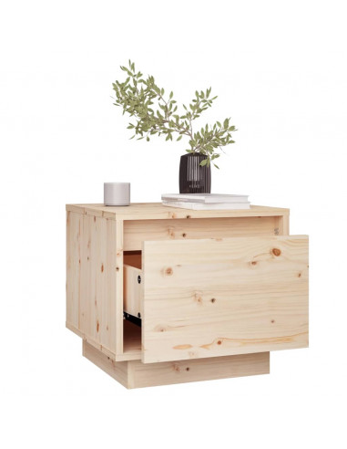 Comodino 35x34x32 cm in Legno Massello di Pino