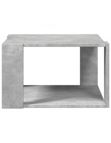 Tavolino Salotto Grigio Cemento 51,5x51,5x30 Legno Multistrato