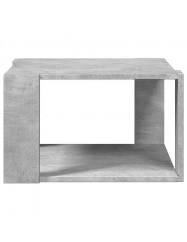 Tavolino Salotto Grigio Cemento 51,5x51,5x30 Legno Multistrato