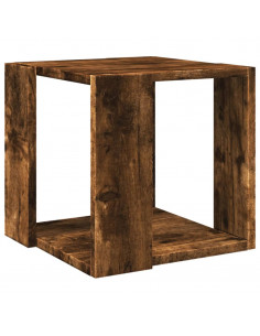 Tavolino da Salotto Rovere Fumo 32x32x30 cm Legno Multistrato 2