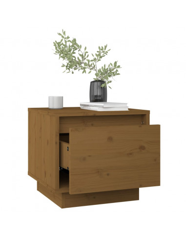 Comodini 2 pz Miele 35x34x32 cm in Legno Massello di Pino