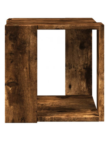 Tavolino da Salotto Rovere Fumo 32x32x30 cm Legno Multistrato
