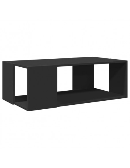 Tavolino da Salotto Nero 89,5x48x30 cm in Legno Multistrato