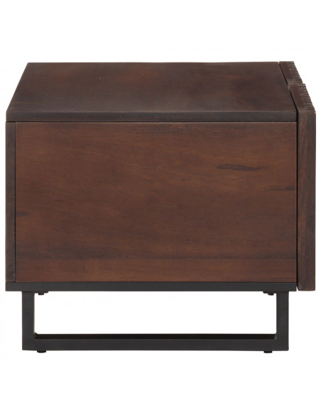 Tavolino da Salotto Marrone 80x54x40 cm Legno Massello di Mango