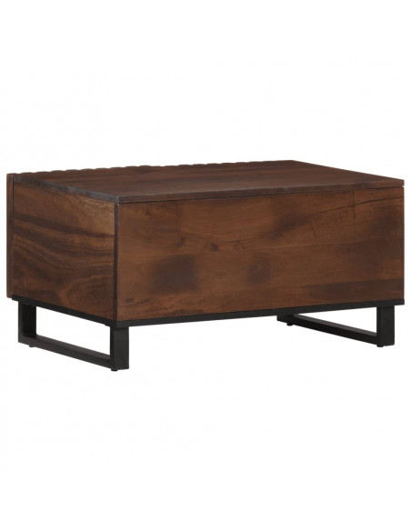 Tavolino da Salotto Marrone 80x54x40 cm Legno Massello di Mango