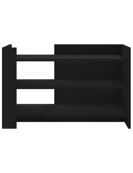 Tavolino da Salotto Nero 80x50x50 cm in Legno Multistrato