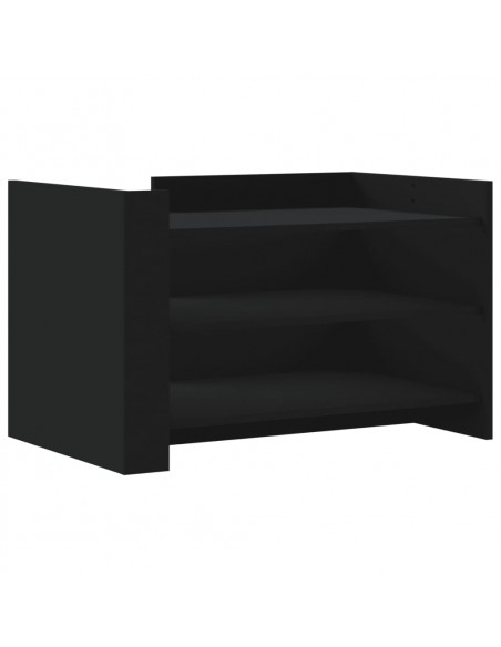 Tavolino da Salotto Nero 80x50x50 cm in Legno Multistrato